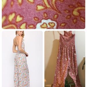 Patrons Of Peace Tube Top Halter pocket jumper! Mauve Pink